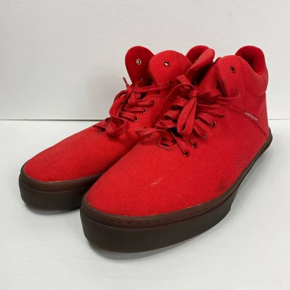 Clear Weather The One Ten Mid Top Sneaker Shoes Red Water Resistant Size 13